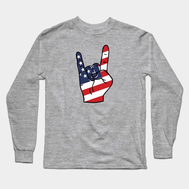 Rock On, USA Long Sleeve T-Shirt by SLAG_Creative